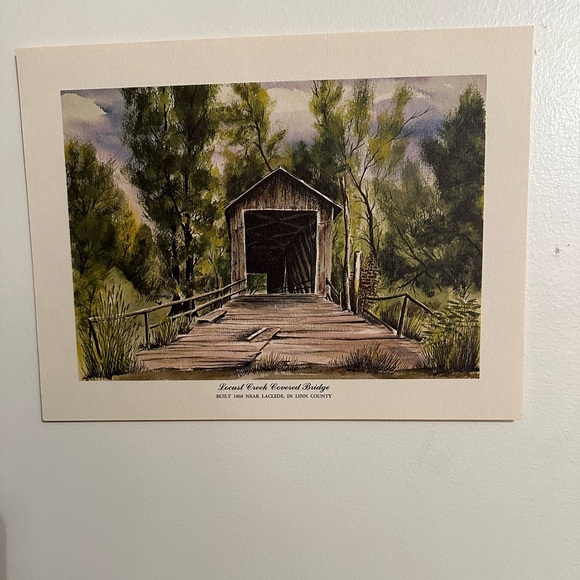Locust Creek Covered Bridge 9”x 12” Print - Picture 4 of 4